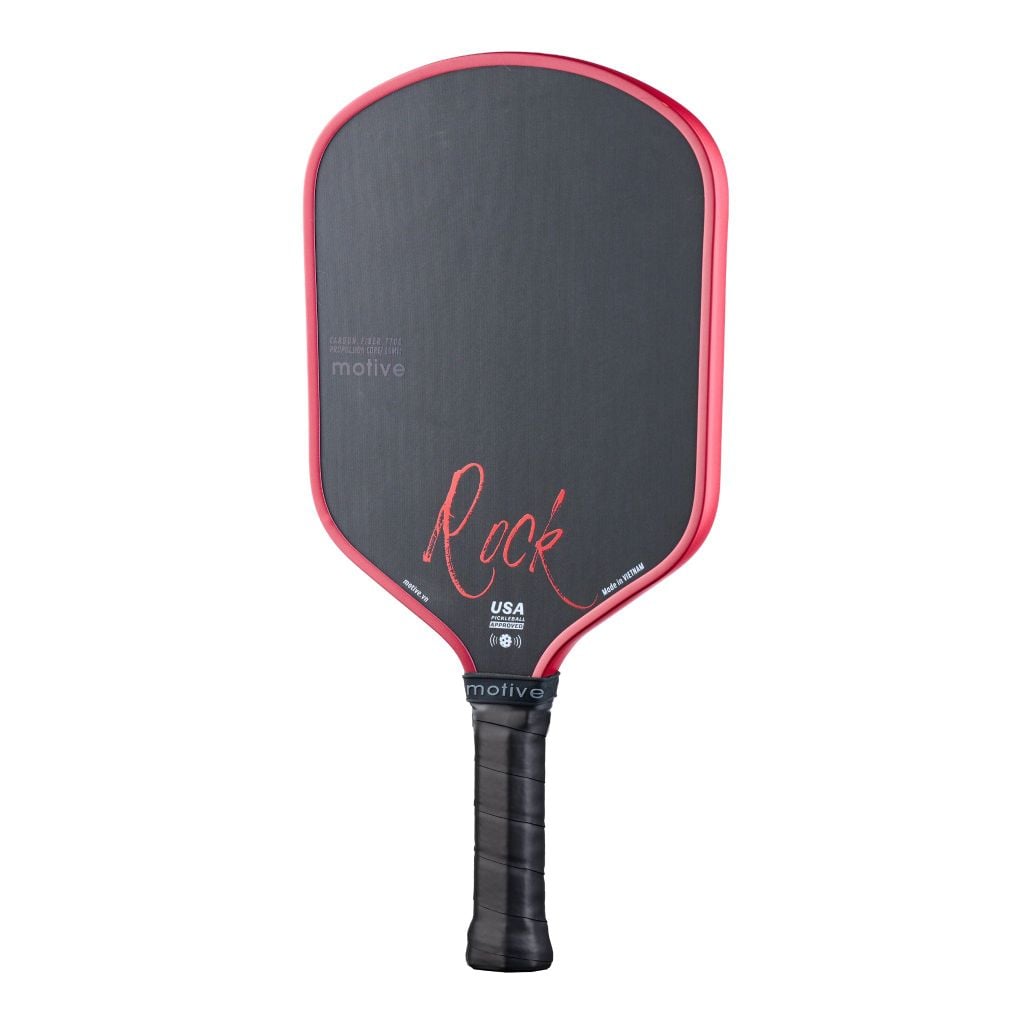 Vợt Pickleball MOTIVE ROCK PRO GEN 5– Carbon Ép Nhiệt, Lõi Hybrid 16mm, 230g – Màu Đỏ