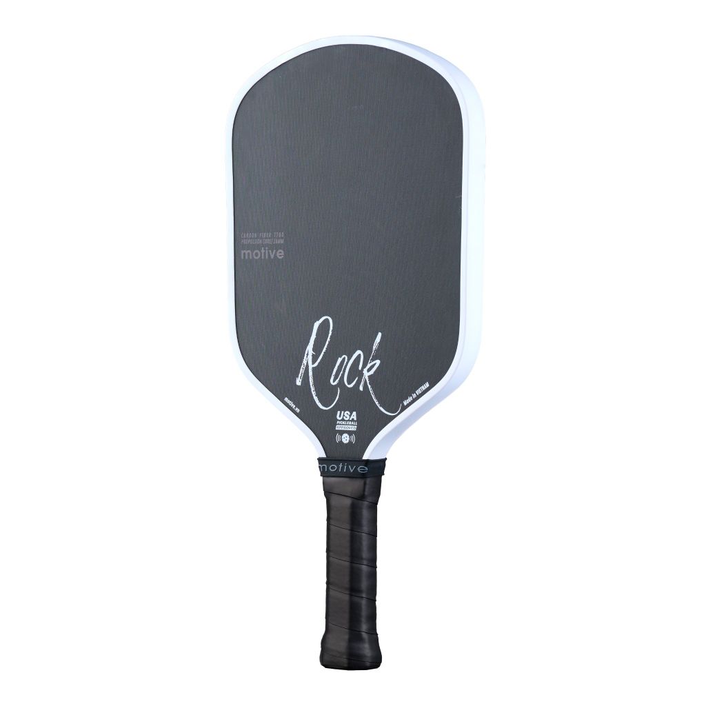 Vợt Pickleball MOTIVE ROCK PRO GEN 5  – Carbon Ép Nhiệt, Lõi Hybrid 16mm, 230g – Màu Trắng