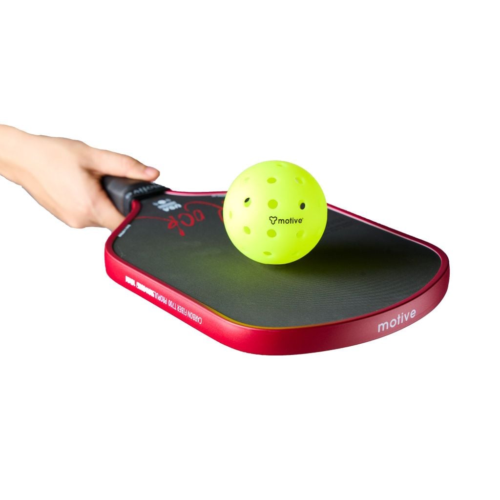 Vợt Pickleball MOTIVE ROCK PRO GEN 5– Carbon Ép Nhiệt, Lõi Hybrid 16mm, 230g – Màu Đỏ