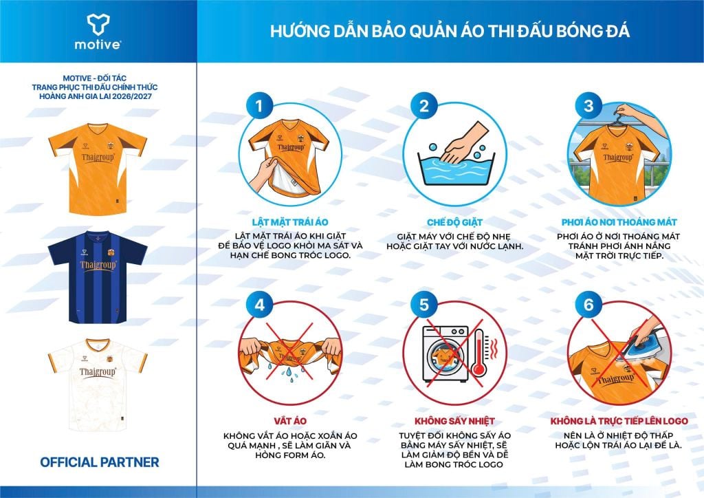 [HAGL X MOTIVE]  Áo thi đấu sân nhà CLB BÓNG ĐÁ HOÀNG ANH GIA LAI - CAM VÀNG 26/27