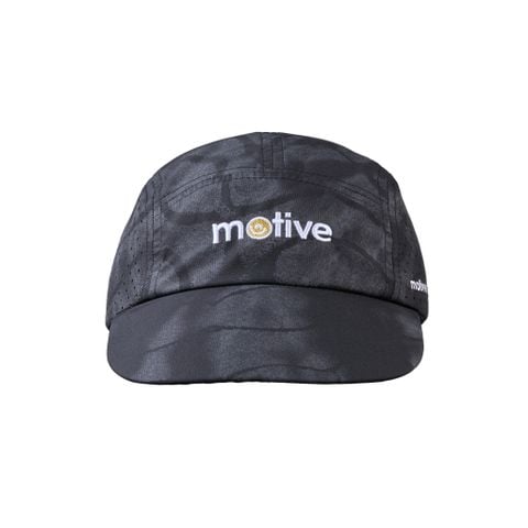 MŨ THỂ THAO CHẠY BỘ - ĐẠP XE MOTIVE CAP SMILE - Màu đen họa tiết