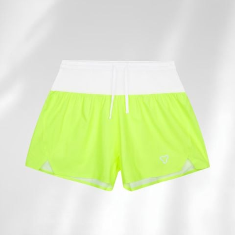Quần Short Thể Thao Chạy Bộ Nam Đa Năng MOTIVE MEN SHORT BELT - Màu Xanh Neon (Chưa Bao Gồm Lót Trong)