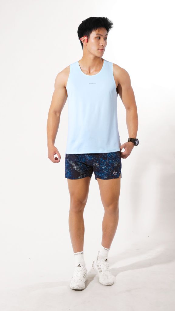 Áo Thun Thể Thao Chạy Bộ Nam MOTIVE Men Simple Color Singlet - Màu Xanh Biển Nhạt