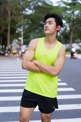 [SLM 102] Áo Thun Thể Thao Chạy Bộ Nam MOTIVE Men Simple Color Singlet - Màu Đen