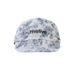 MŨ THỂ THAO CHẠY BỘ - ĐẠP XE MOTIVE CAP SMILE - Màu trắng họa tiết xám