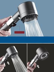 Vòi Hoa Sen Tăng Áp 4 Trong 1 - Tia Nước Siêu Mạnh Mẽ