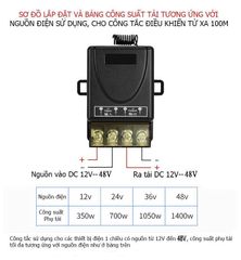 Công Tắc Điều Khiển Từ Xa 100M Công Suất Đến 3000W