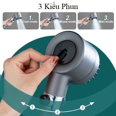 Vòi Hoa Sen Tăng Áp 4 Trong 1 - Tia Nước Siêu Mạnh Mẽ