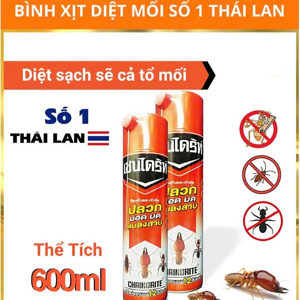 Bình Xịt Diệt Mối Thái Lan - Diệt Sạch Tổ Mối Nhanh Chóng
