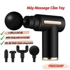 Máy Massage Cầm Tay 4 Đầu 6 Chế Độ Đa Năng - Xua Tan Đau Nhứt Đánh Bay Mệt Mỏi