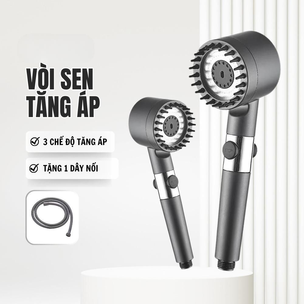 Vòi Hoa Sen Tăng Áp 4 Trong 1 - Tia Nước Siêu Mạnh Mẽ