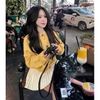 Áo len cadigan vàng cúc gỗ phong cách HQ - A366 ( dài 53cm )