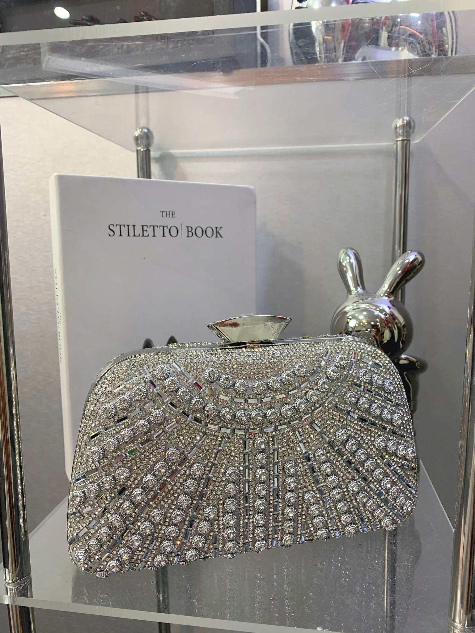  Túi xách đi tiệc form đính đá sang chảnh - BẦU - B126 