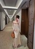 Set áo hai dây lụa phối ren mix chân váy dáng dài - G99 (EO S<68, M<72)