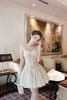 Đầm thiết kế đúp 2 lớp phối ren đính đá - KEM - K181 ( EO S<68 M<72 L<76 )
