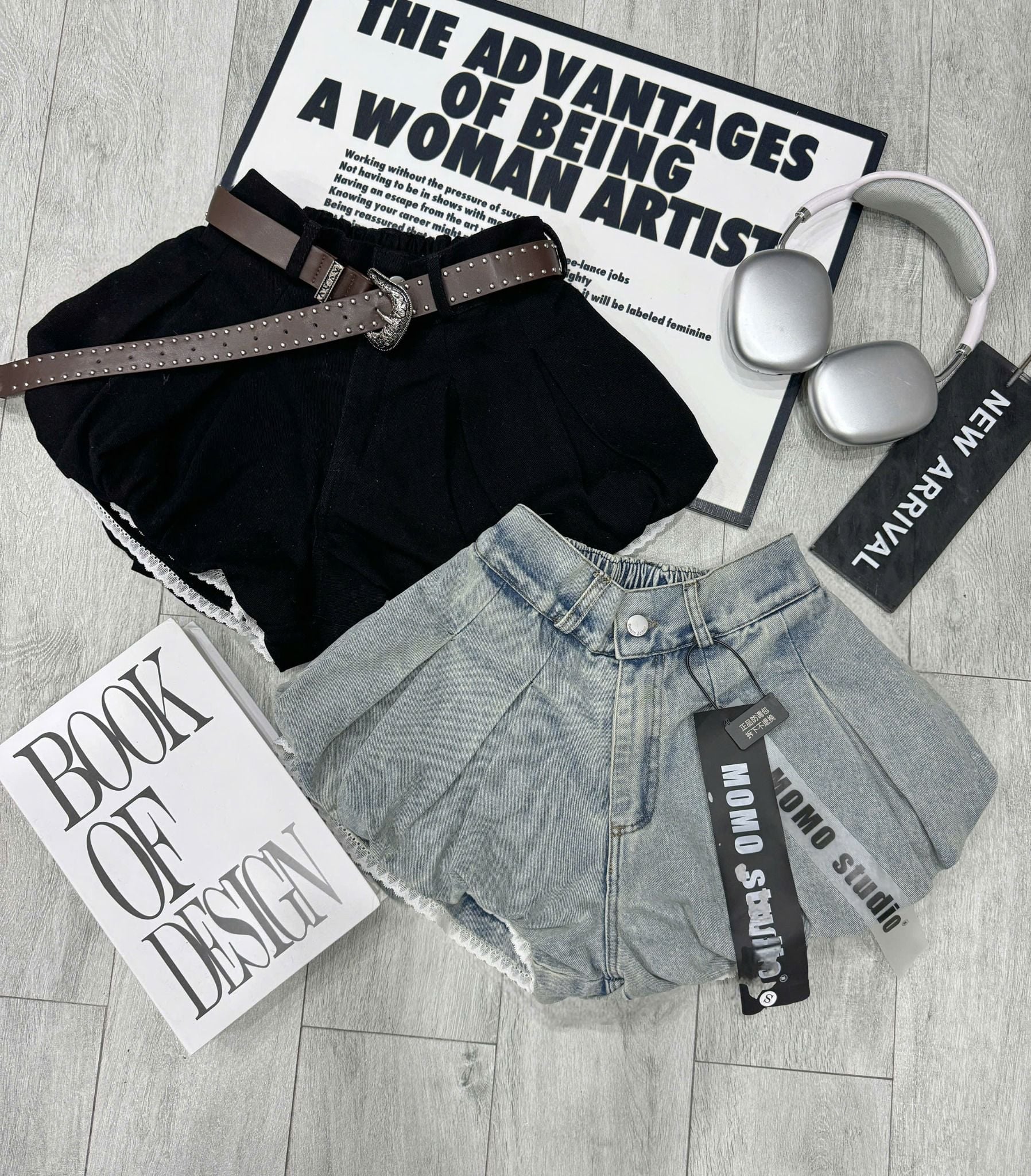  Quần bí JEANS kèm nịt - XANH - C265 ( EO S<66, M<70 ) ( TRẢ HÀNG SAU 3 NGÀY ) 