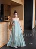 Đầm maxi 2 dây đuôi cá nhún tầng bèo siêu tôn dáng - XANH - K74