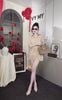 Set ren đúp lót 2 lớp đục lỗ mix chân váy dáng A - NUDE - Z166