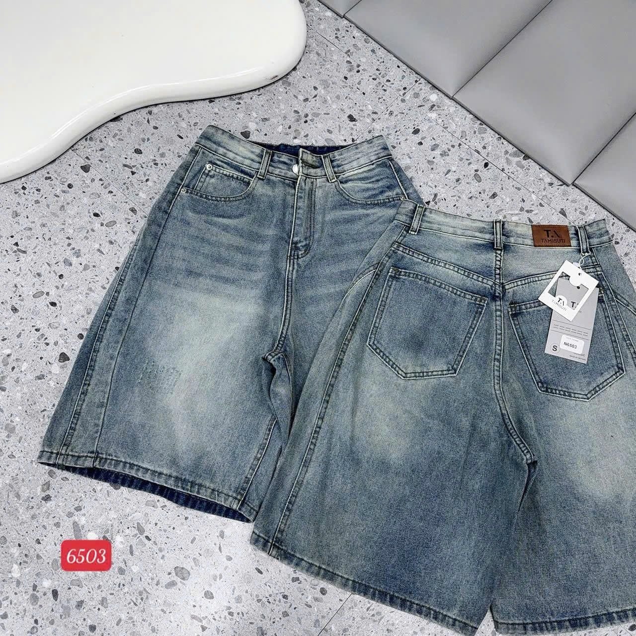 Quần jean ngố demin sướt siêu hot - V220 (EO S<66, M<70, L<74) 