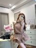 Set áo cổ yếm phối ren kèm đai mix quần short đùi bí bồng - H197