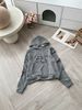 Áo hoodie form rộng in chữ siêu hot - XÁM - V158