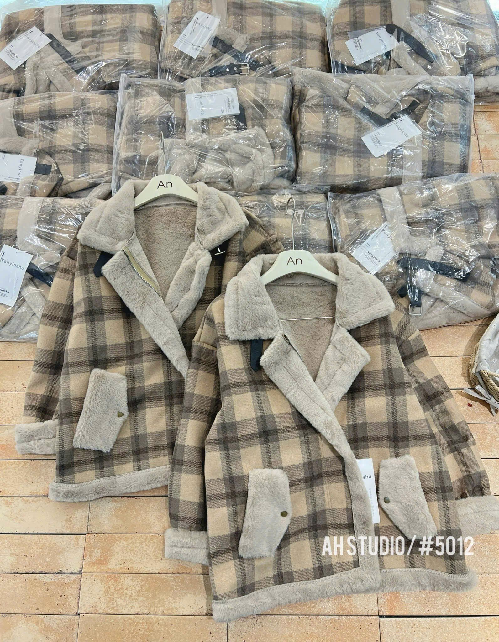  Áo lông QC kẻ sọc lót lông siêu ấm - G1040 