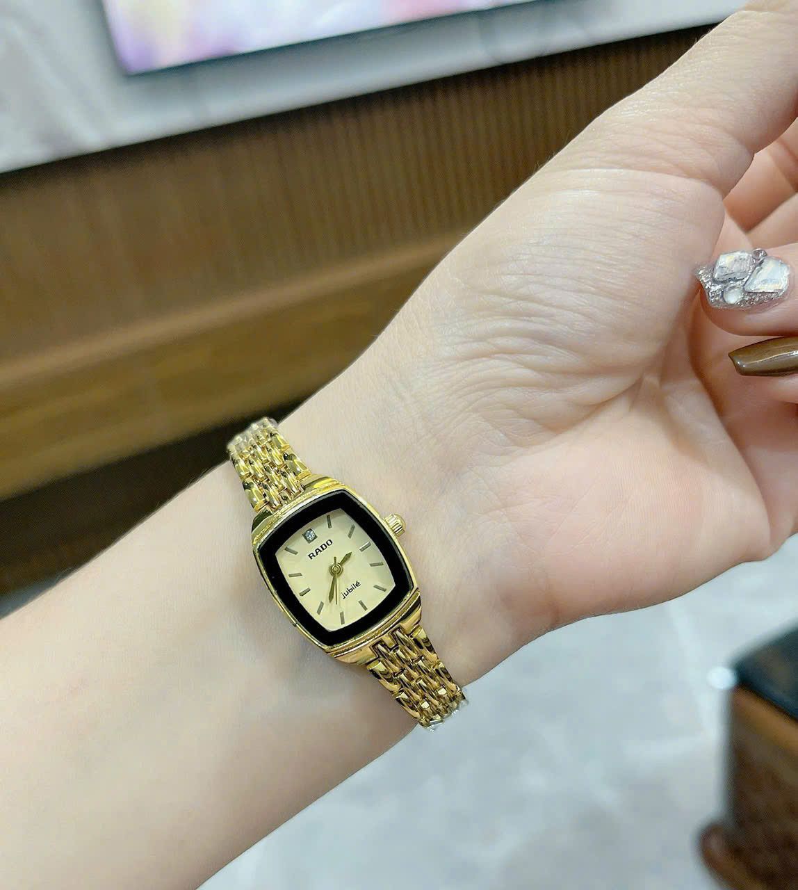  Đồng hồ RADO mặt mini siêu xinh - VÀNG - DH3 ( MÃ 9 ) 