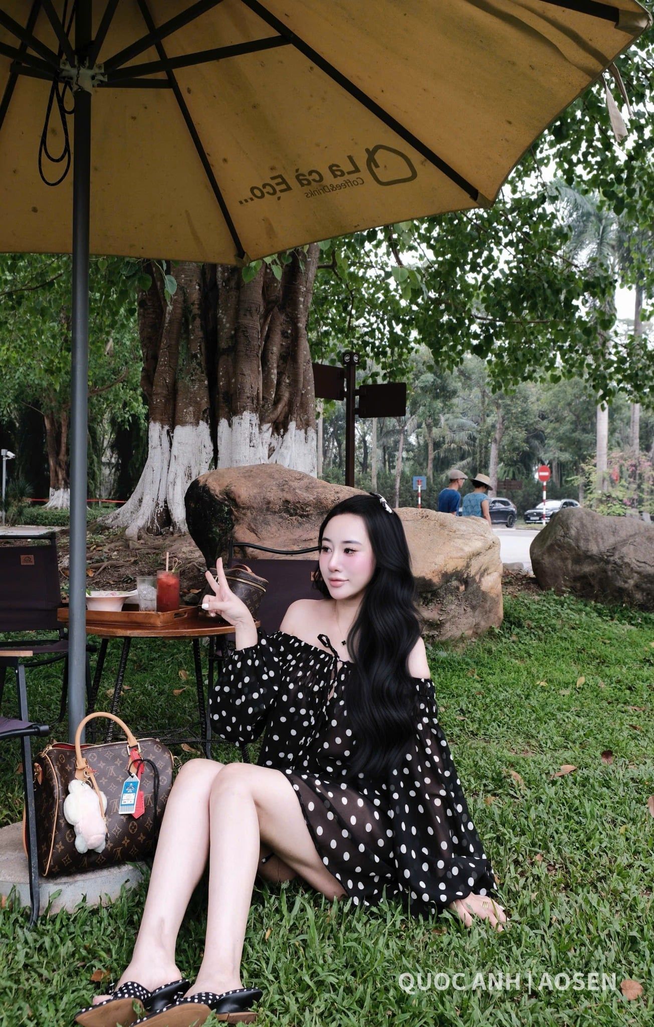 Váy trễ vai tay dài họa tiết châm bi siêu hot - K292 