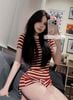 Set bộ cộc tay kẻ sọc mix quần short ngắn siêu hot - ĐỎ - K241