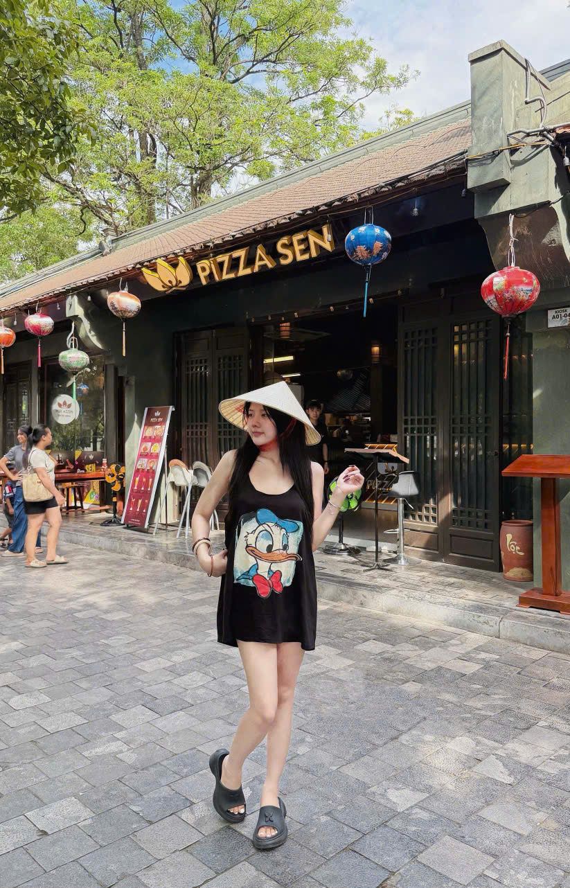  Váy thun in họa tiết VỊT DONALD siêu dễ thương - ĐEN - V217 