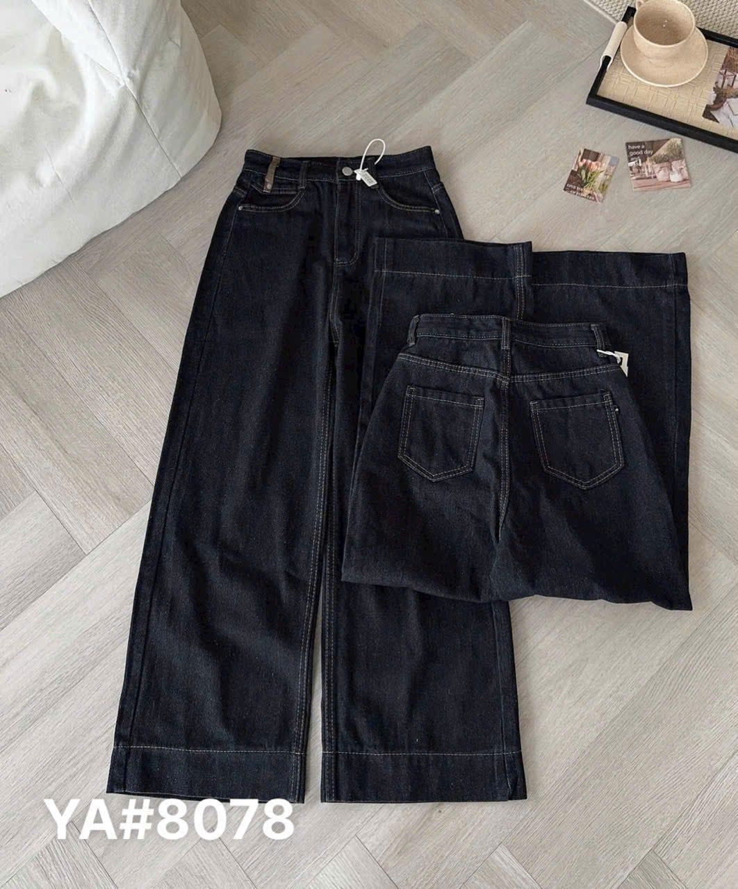  Quần jean ống rộng chạy chỉ siêu hot - K117 (EO S<68, M<72, L<76) 