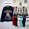 Áo tay dài in hình hoạ tiết gấu dễ thương - KEM - V59
