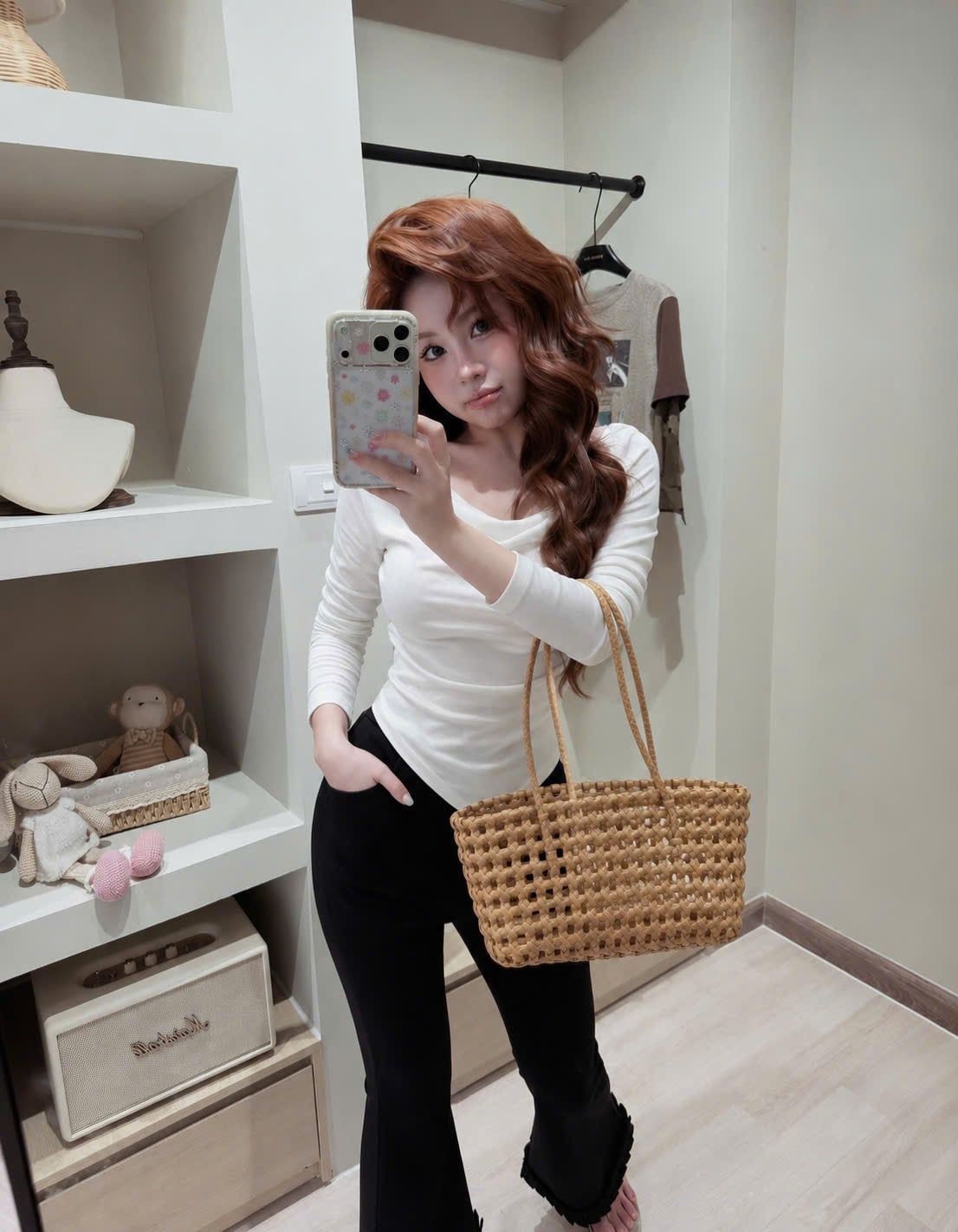  Set áo tay dài phối ren mix quần cách điệu siêu hot - TRẮNG - V144 (EO S<68, M<72, L<76) 