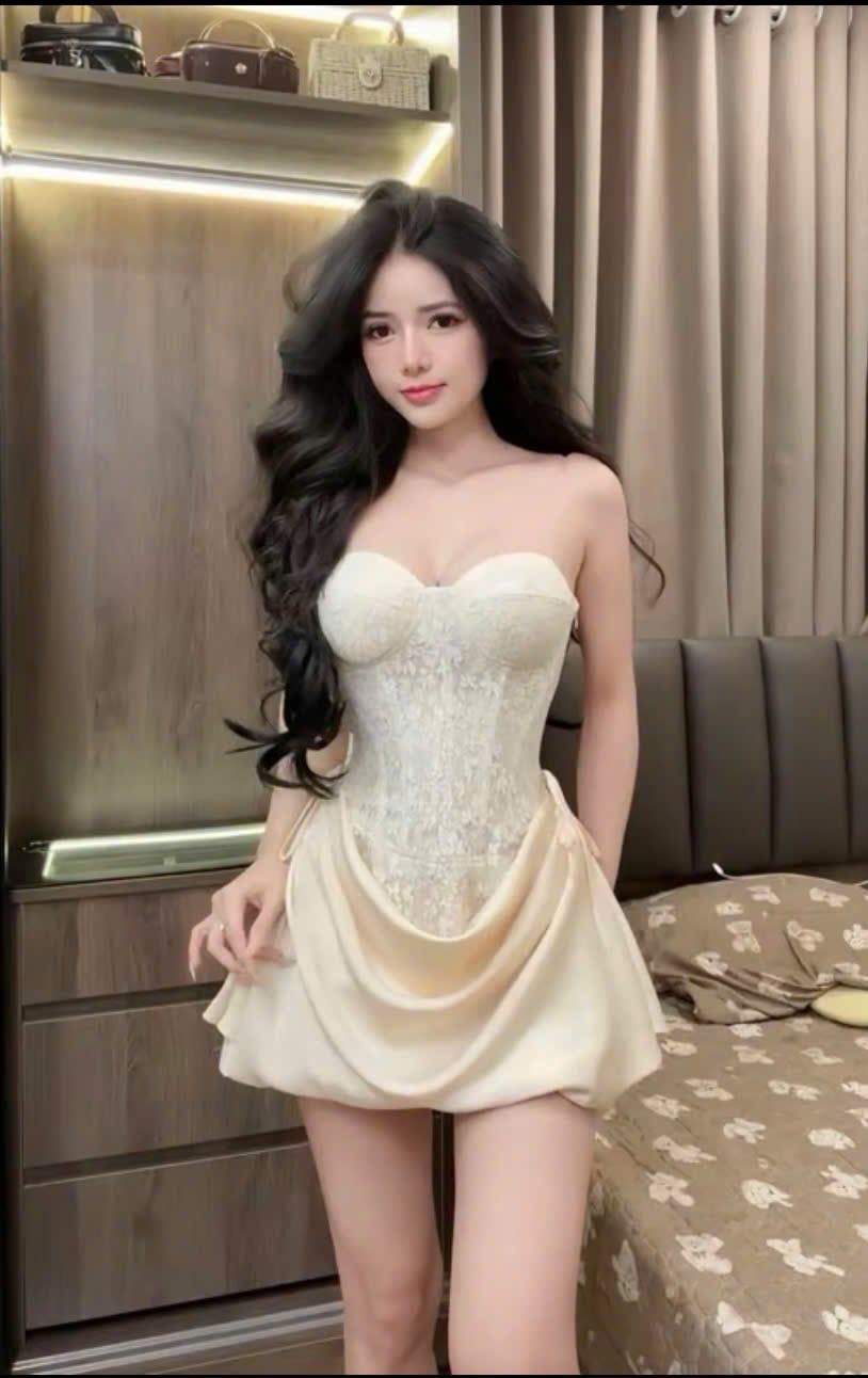  Đầm cúp ngực phối ren tôn dáng siêu hot - KEM - V199 (EO S<66, M<70) 