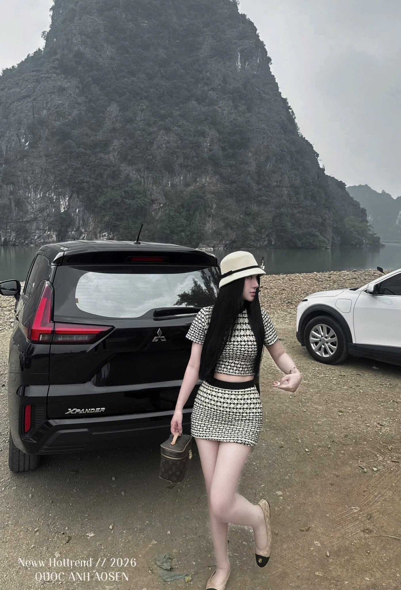  Set áo croptop mix chân váy họa tiết - K119 (EO S<68, M<72) 