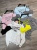Set 2 món bra kèm áo tay dài thun giấy in pet chữ vàng - XÁM - E117 ( Bra Vàng )