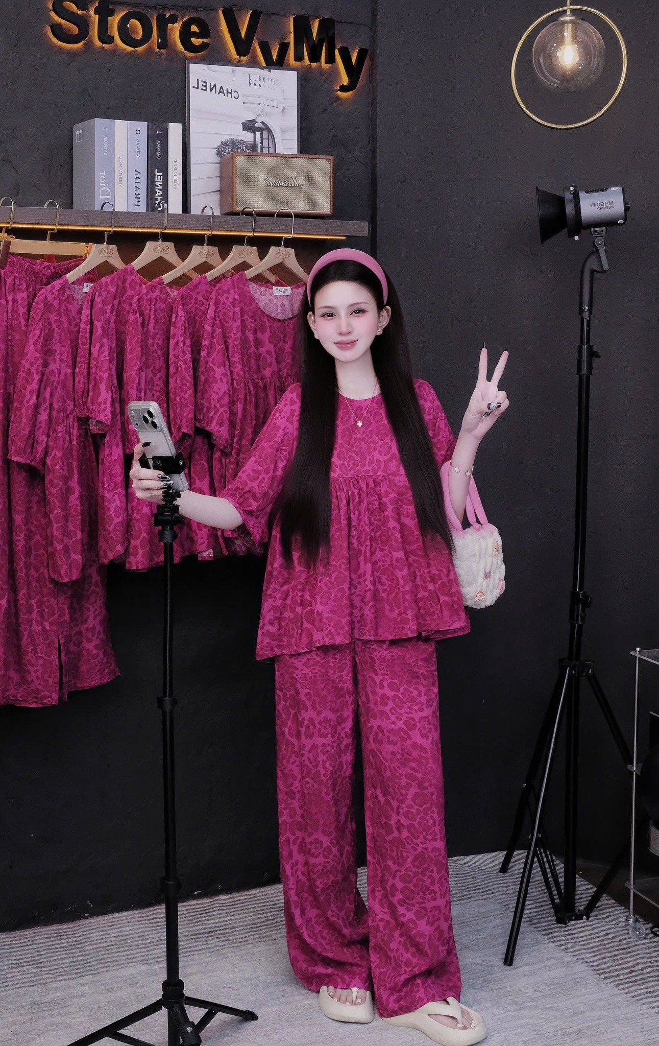  Set bộ tole họa tiết dễ thương BEO HỒNG - G23 