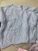 ÁO LEN XANH DƯƠNG ĐÍNH NGỌC LƯỢN SÓNG - L44