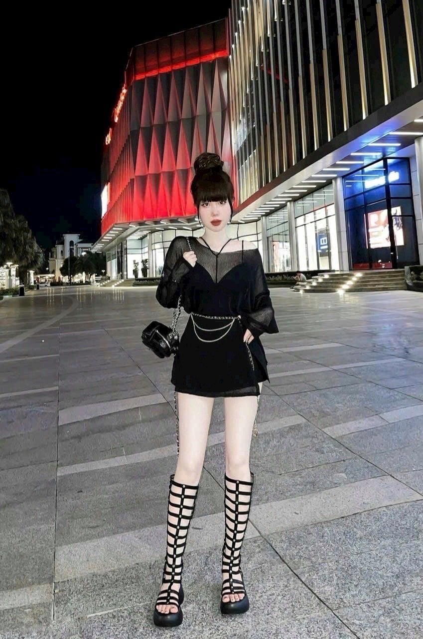  Set 4 món BRA + áo lưới tay dài mix quần short kèm nịt - G103 ( eo S<68, M<72 ) 