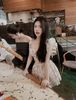 Váy hai dây họa tiết hoa nhí tiểu thư - G80 (EO S<68, M<72, L<76)