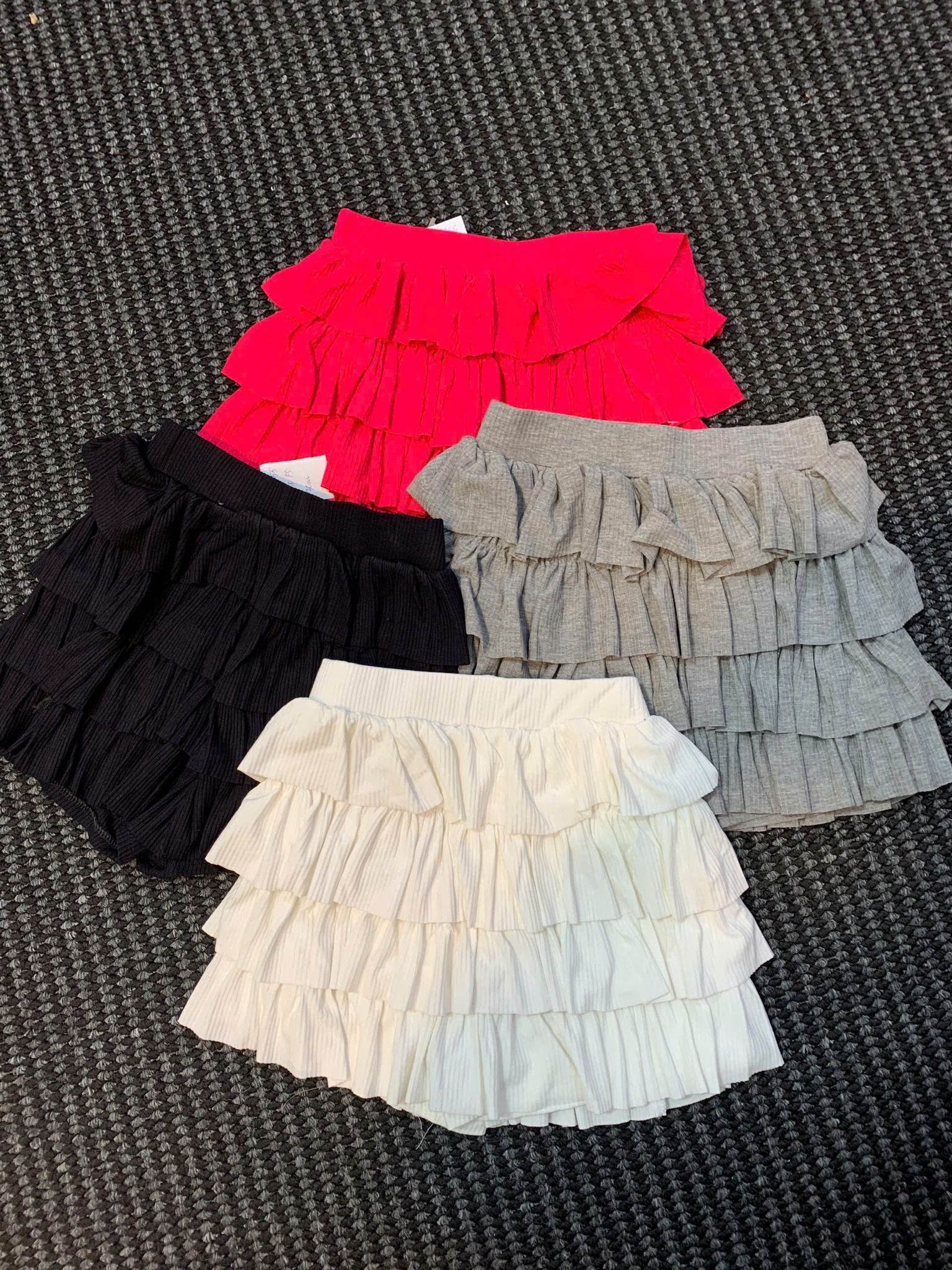  Chân váy tầng cạp chun - HỒNG - A56 