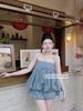 L9 A243 Set áo hai dây đại ngực mix quần bí dáng ngắn - XANH - G169