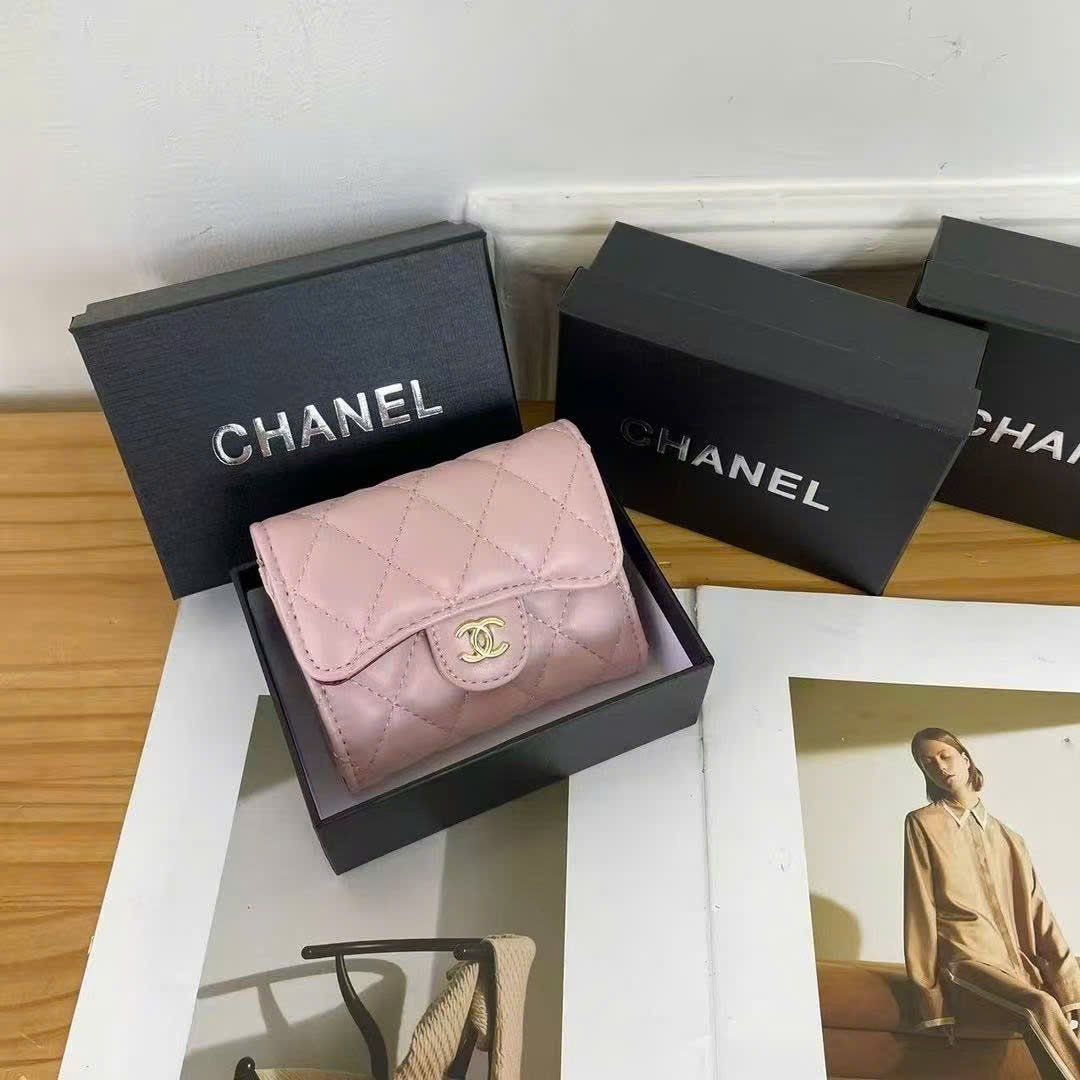  (239K GIẢM 159K) Ví chanel ô trám mini - HỒNG - G95 T38 