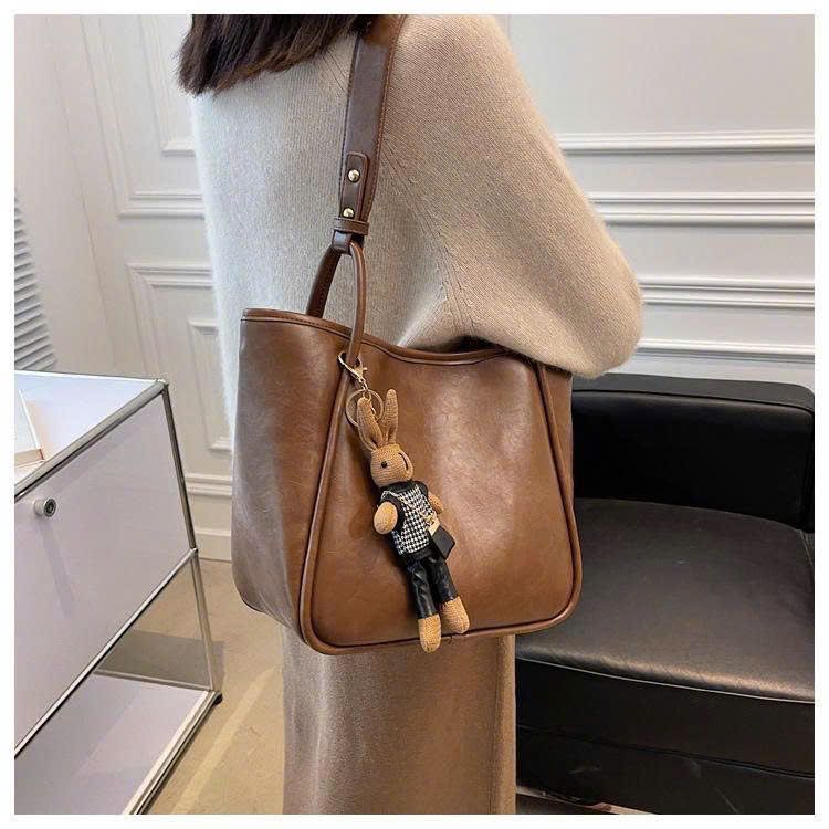  Túi xách nữ công sở kẹp nách da nhăn dày dặn KHÔNG kèm thỏ  - A294 (0) 