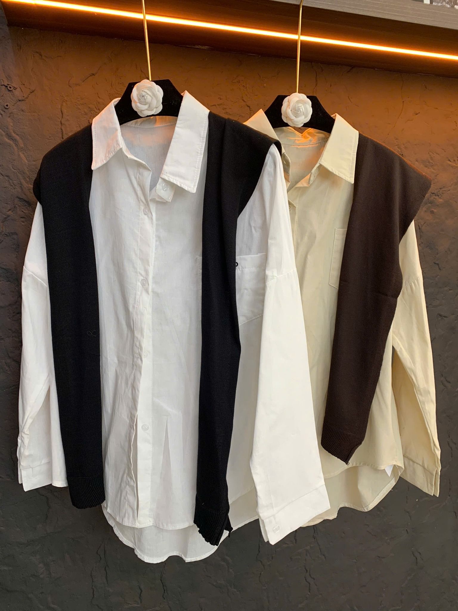  Áo sơ mi nữ form công sở túi ngực thêu chữ alo tặng kèm choàng - TRẮNG - A365 ( 72 cm ) 