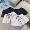 Chân váy kaki dáng ngắn lưng chun - TRẮNG - K146