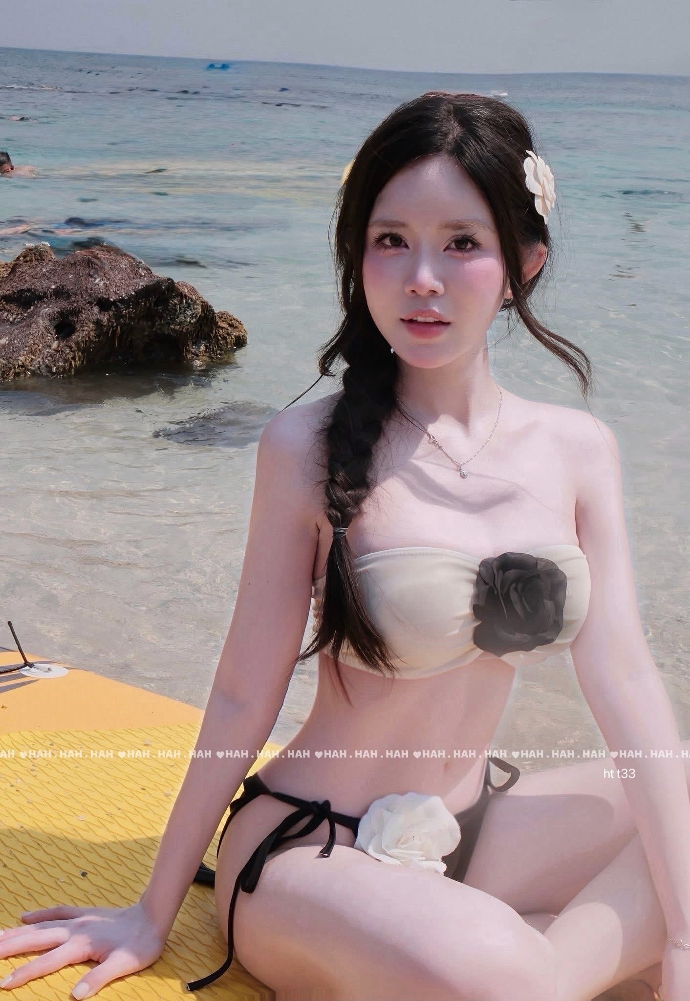 Bikini 2 mảnh cúp ngực đính hoa siêu hot - G86 
