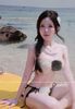 Bikini 2 mảnh cúp ngực đính hoa siêu hot - G86