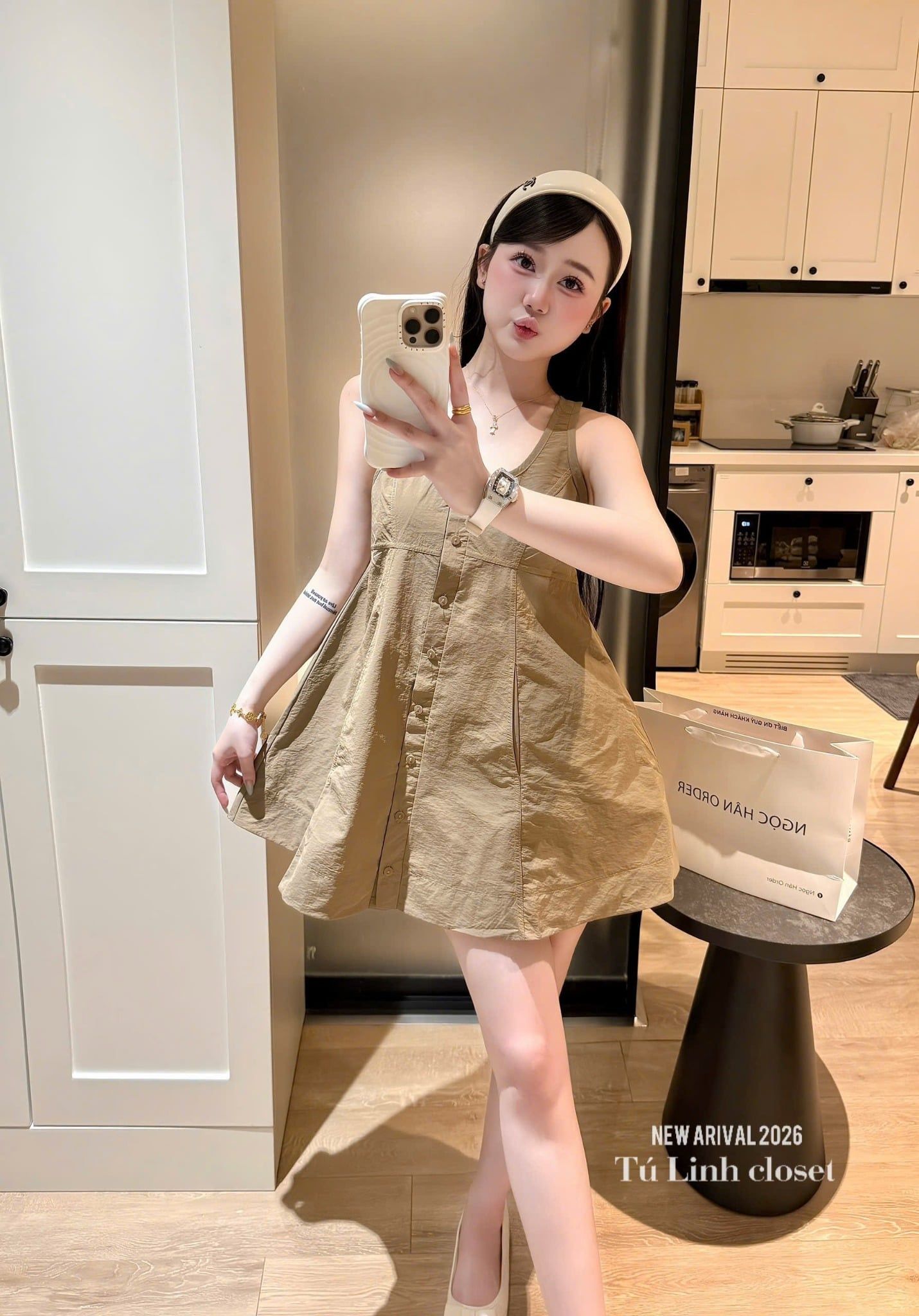  Váy sát nách form babydoll dễ thương - G188 