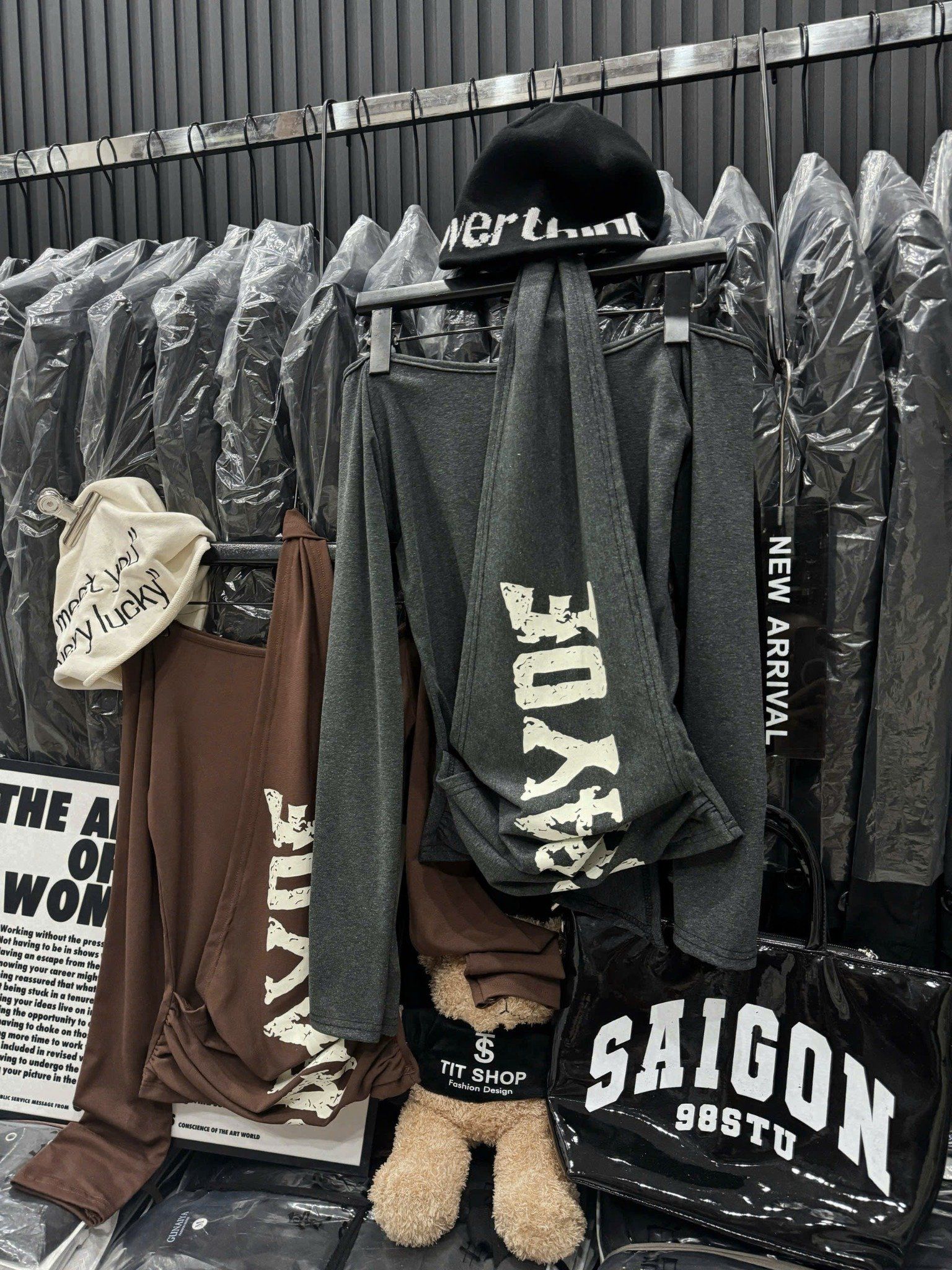  Áo thun tay dài kèm vạt chữ lưng phong cách - XÁM - E36 